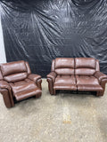 Leather 2-Piece Reclining Set
