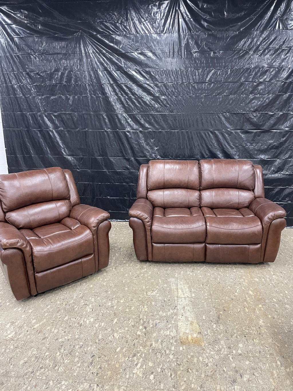 Leather 2-Piece Reclining Set